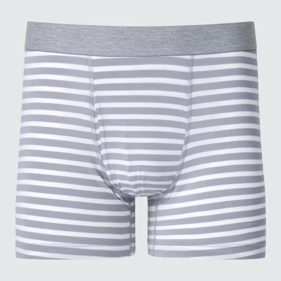 UNIQLO Unterwäsche*Gestreifte Baumwolle Unterhose Grau