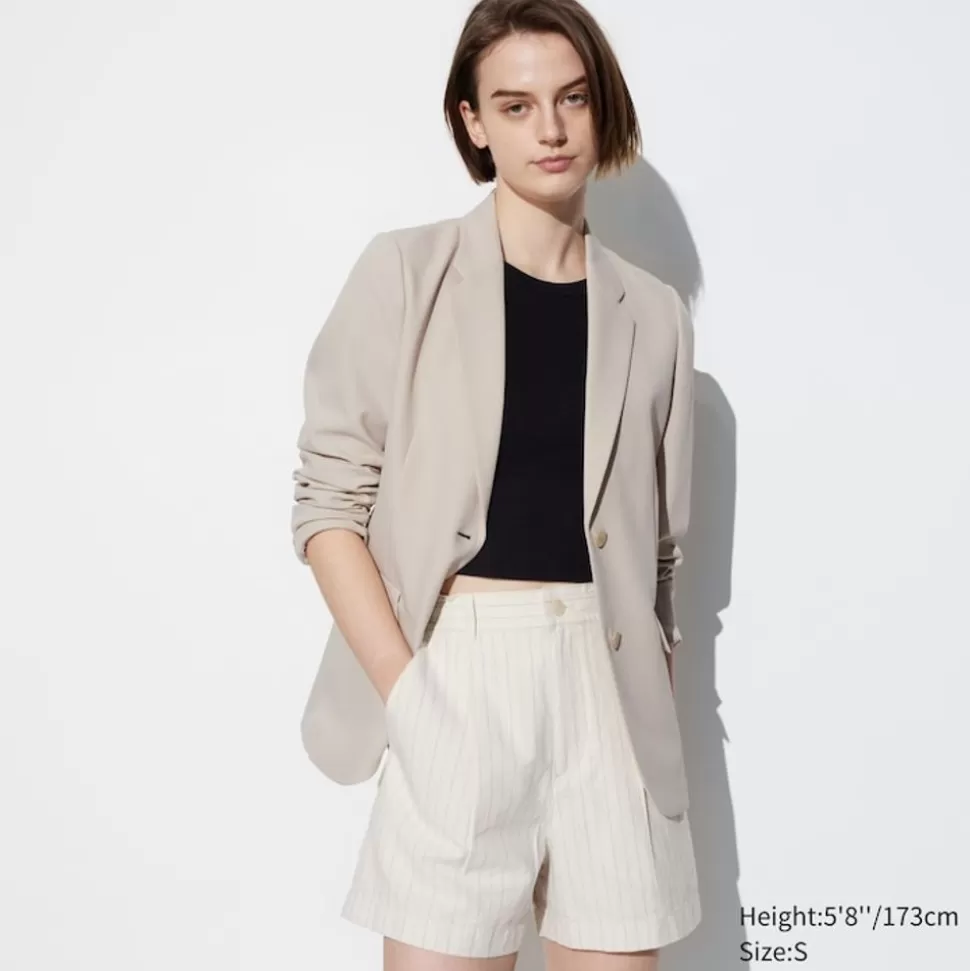 UNIQLO Shorts*Gestreifte Leinen Baumwolle Shorts