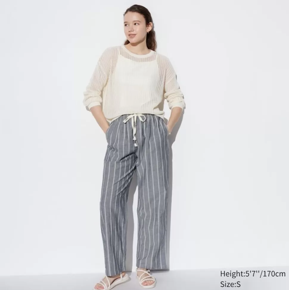 UNIQLO Loungewear & Pyjamas*Gestreifte Leinenmix Easy Hose