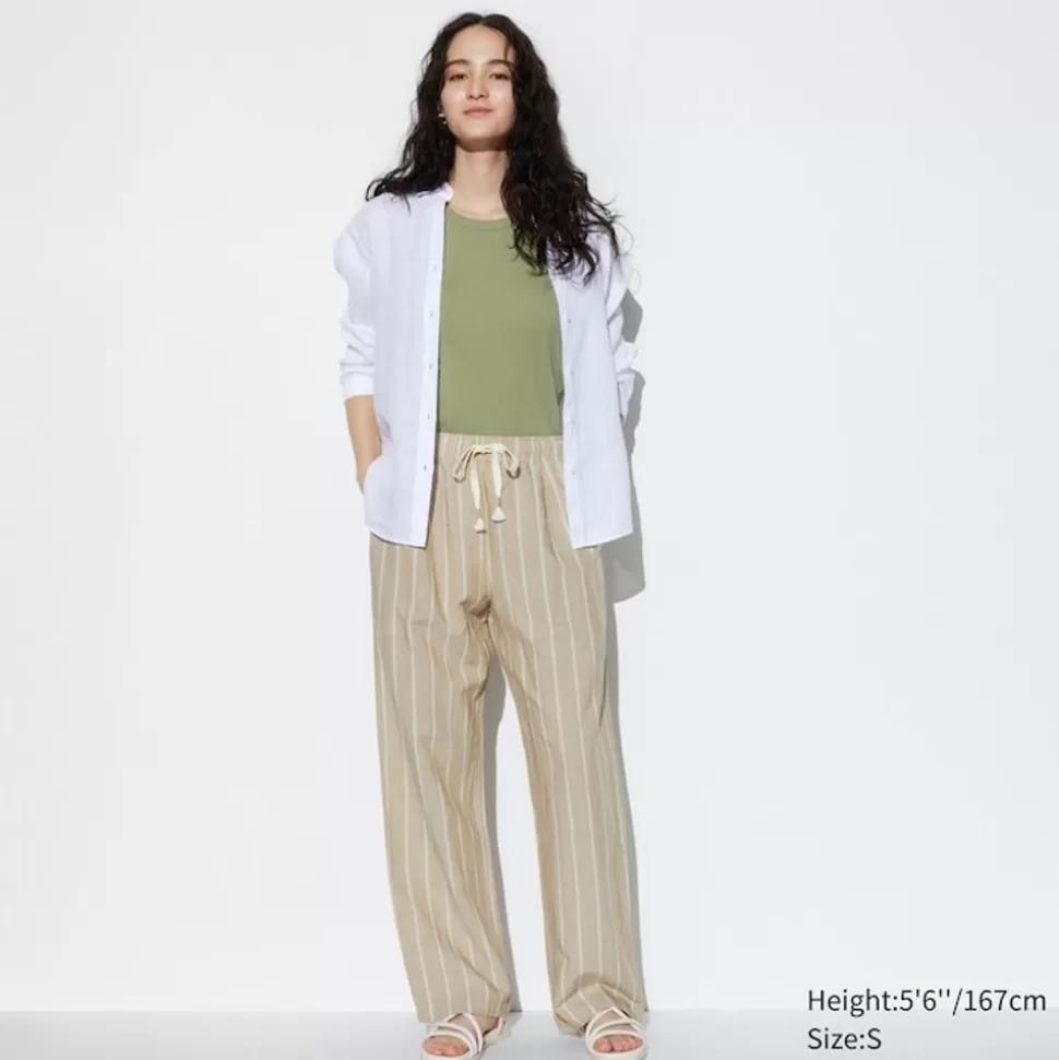 UNIQLO Loungewear & Pyjamas*Gestreifte Leinenmix Easy Hose
