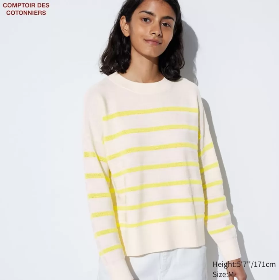 UNIQLO Pullover & Strickjacken*Gestreifter Merinowolle Pullover