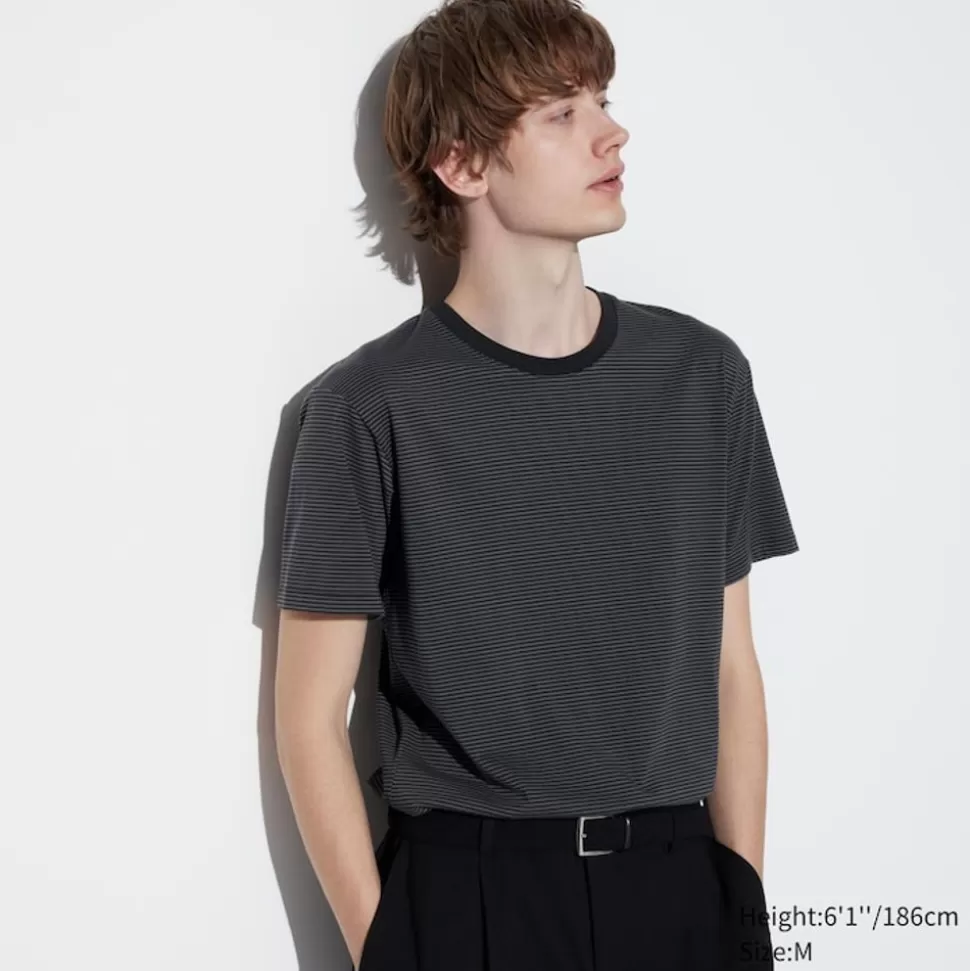 UNIQLO T-Shirts & Oberteile*Gestreiftes Airism Baumwolle T-Shirt