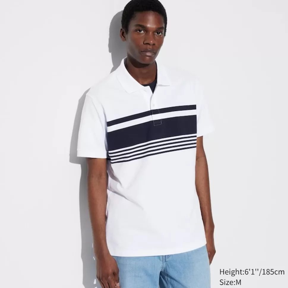 UNIQLO Poloshirts*Gestreiftes Dry Pique Poloshirt