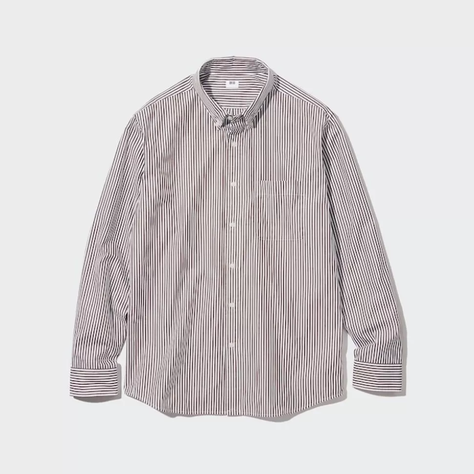 UNIQLO Hemden*Gestreiftes Extra Feine Baumwolle Hemd