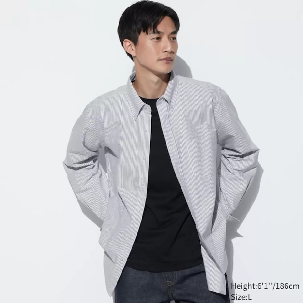 UNIQLO Hemden*Gestreiftes Oxford Langarm Hemd