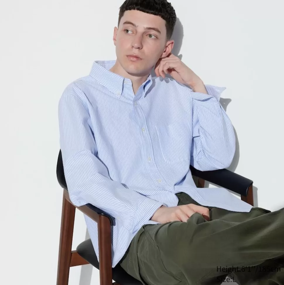 UNIQLO Hemden*Gestreiftes Oxford Langarm Hemd