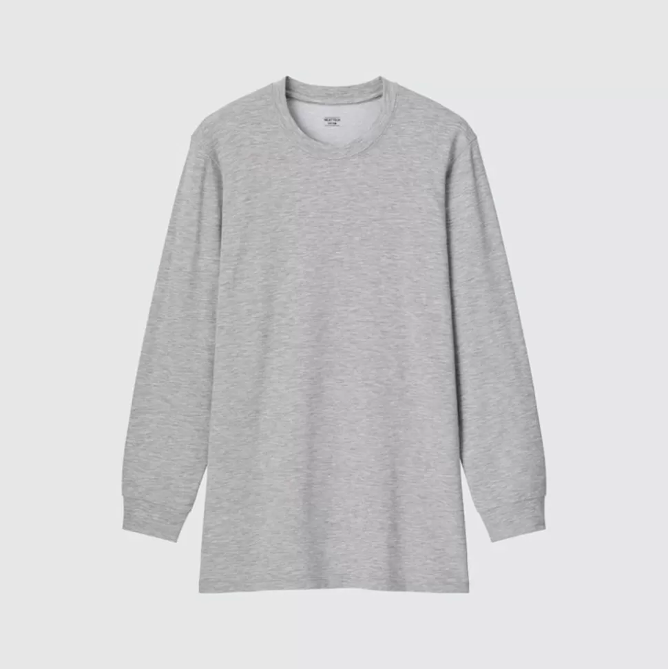 UNIQLO Loungewear & Pyjamas*Heattech Extra Warm Baumwoll Langarmshirt Grau