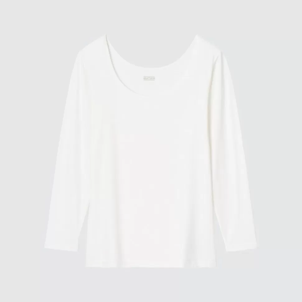 UNIQLO T-Shirts & Oberteile*Heattech Thermo Langarmshirt Mit Weitem Rundhals