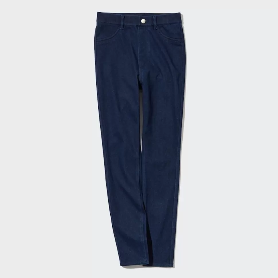 UNIQLO Hosen, Leggings & Jogginghosen*Heattech Ultra Stretch High Rise Jeans Thermo Leggings Blau