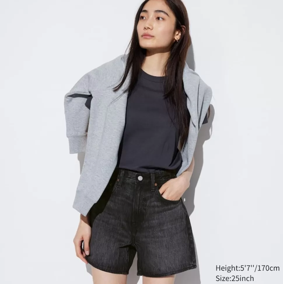 UNIQLO Shorts*High Waisted Baggy Jeansshorts