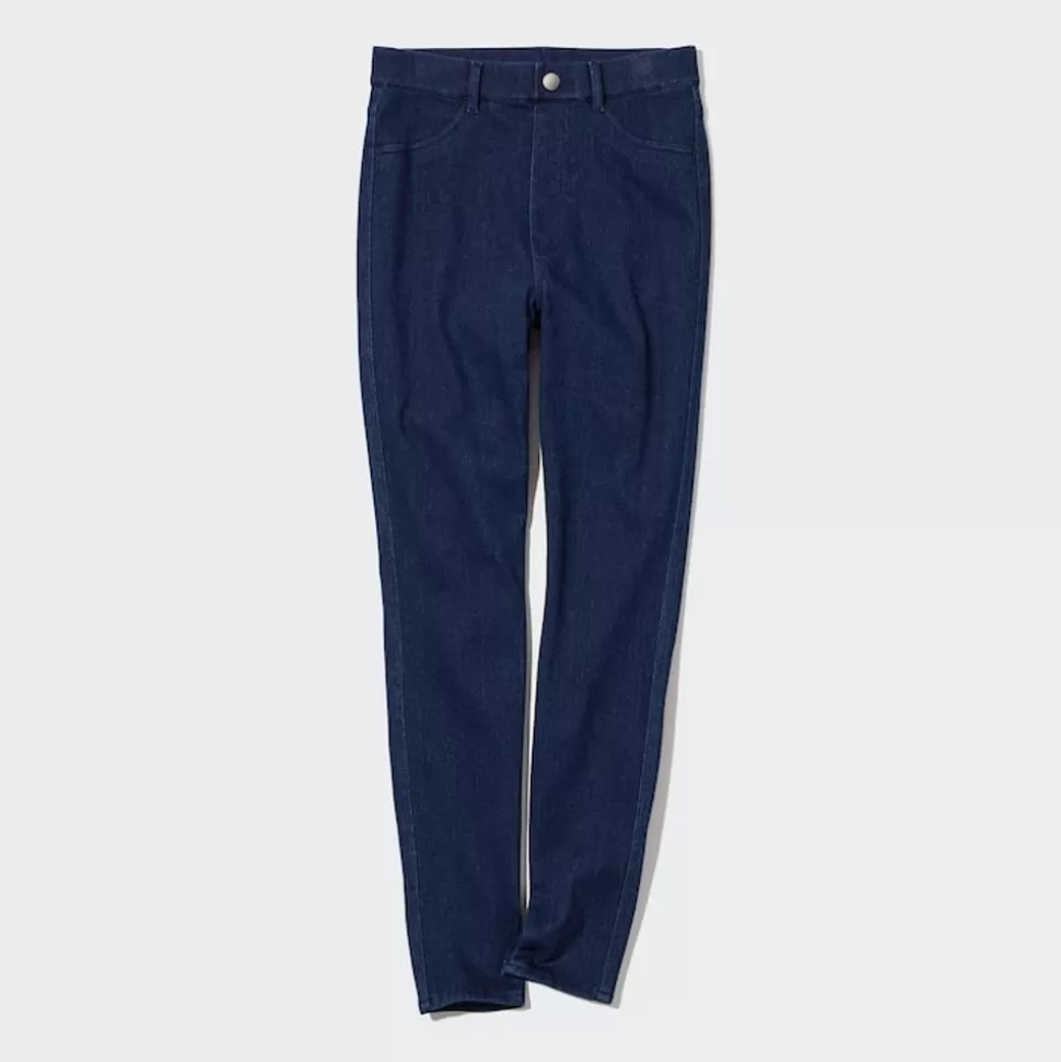 UNIQLO Hosen, Leggings & Jogginghosen*High Waisted Heattech Ultra Stretch Jeans Leggings Blau