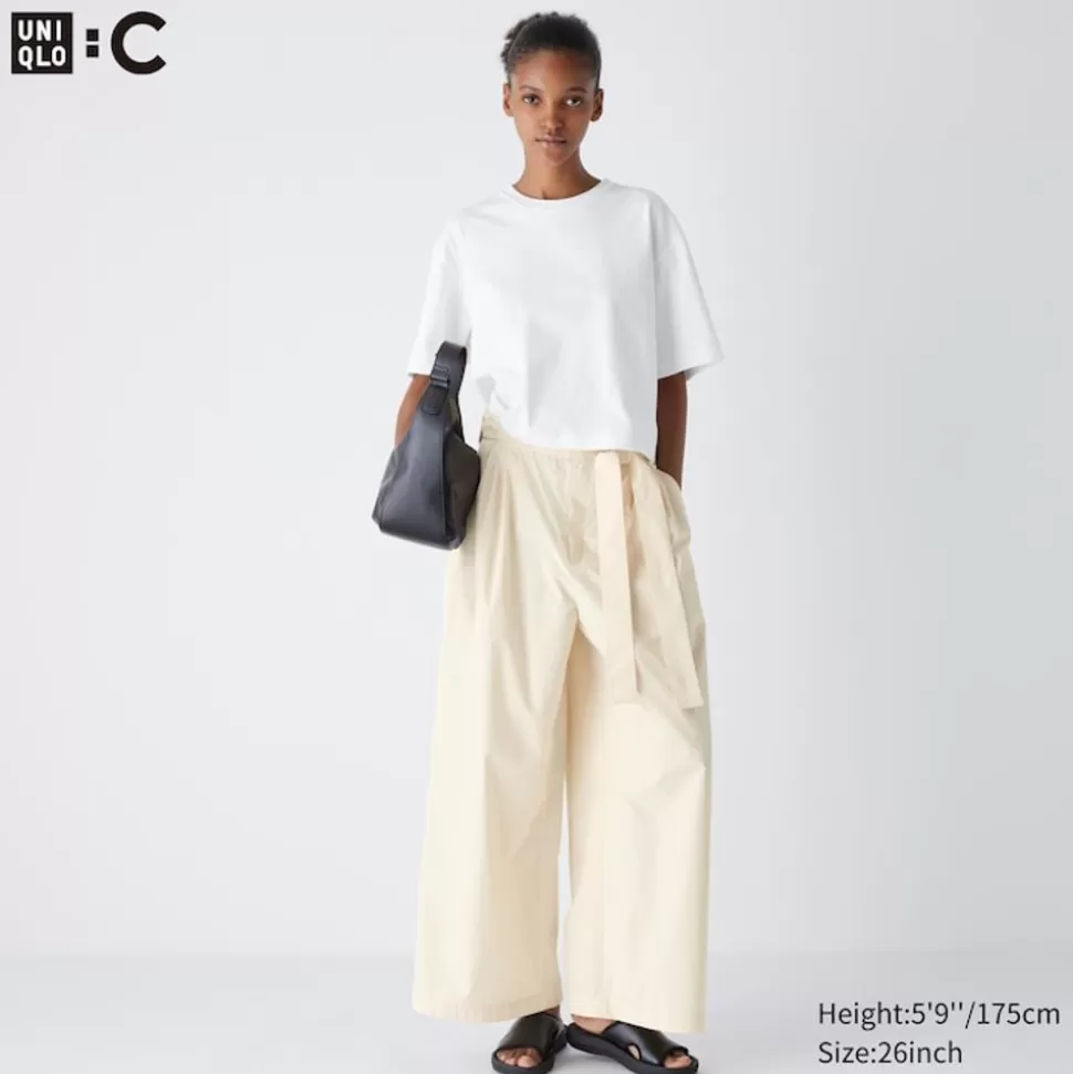 UNIQLO Hosen, Leggings & Jogginghosen*Hose In 7/8-Lange Mit Gurtel (Wide Fit)