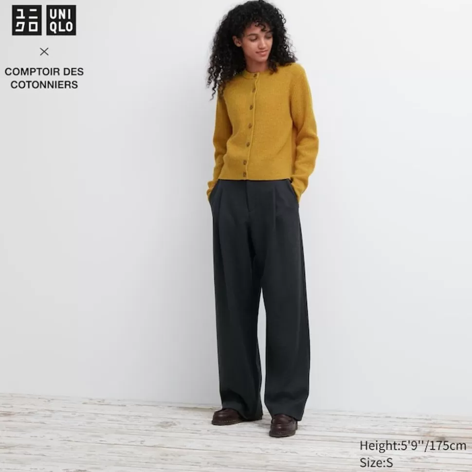 UNIQLO Hosen, Leggings & Jogginghosen*Jersey Bundfaltenhose (Wide Fit, Lang)