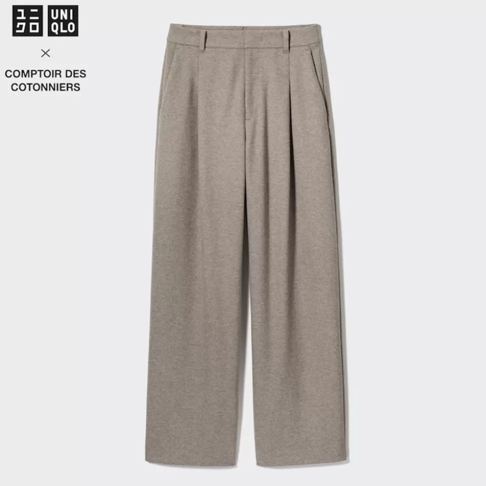 UNIQLO Hosen, Leggings & Jogginghosen*Jersey Bundfaltenhose (Wide Fit, Regular)