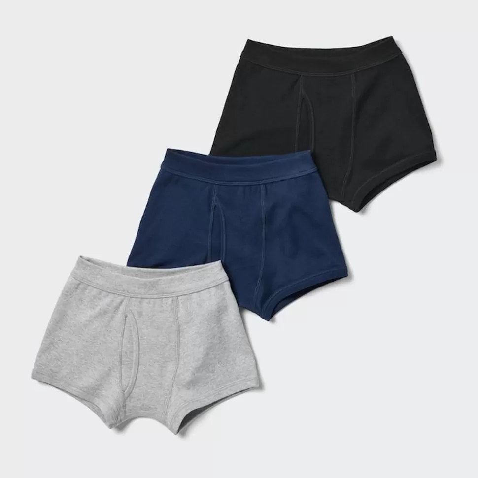 UNIQLO Bhs & Unterwäsche*Jungen Unterhose (3Er-Set, Saison 2021) Grau
