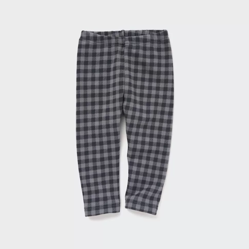 UNIQLO Leggings*Karierte Fleece Leggings Grau