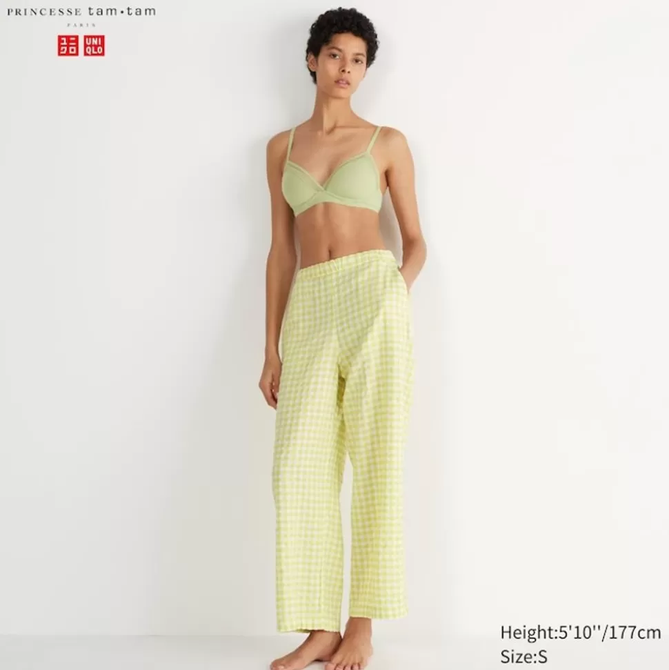 UNIQLO Loungewear & Pyjamas*Karierte Seersucker Easy Hose