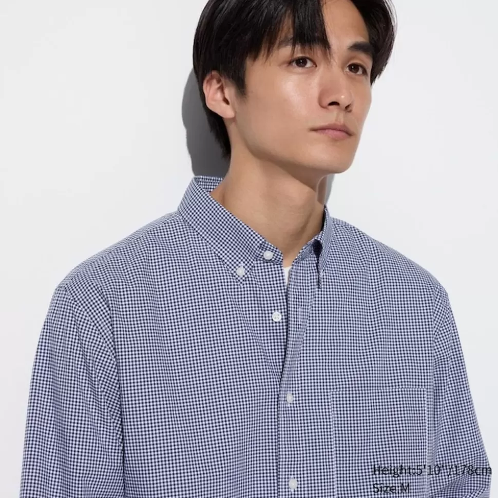 UNIQLO Hemden*Kariertes Extra Feine Baumwolle Langarm Hemd