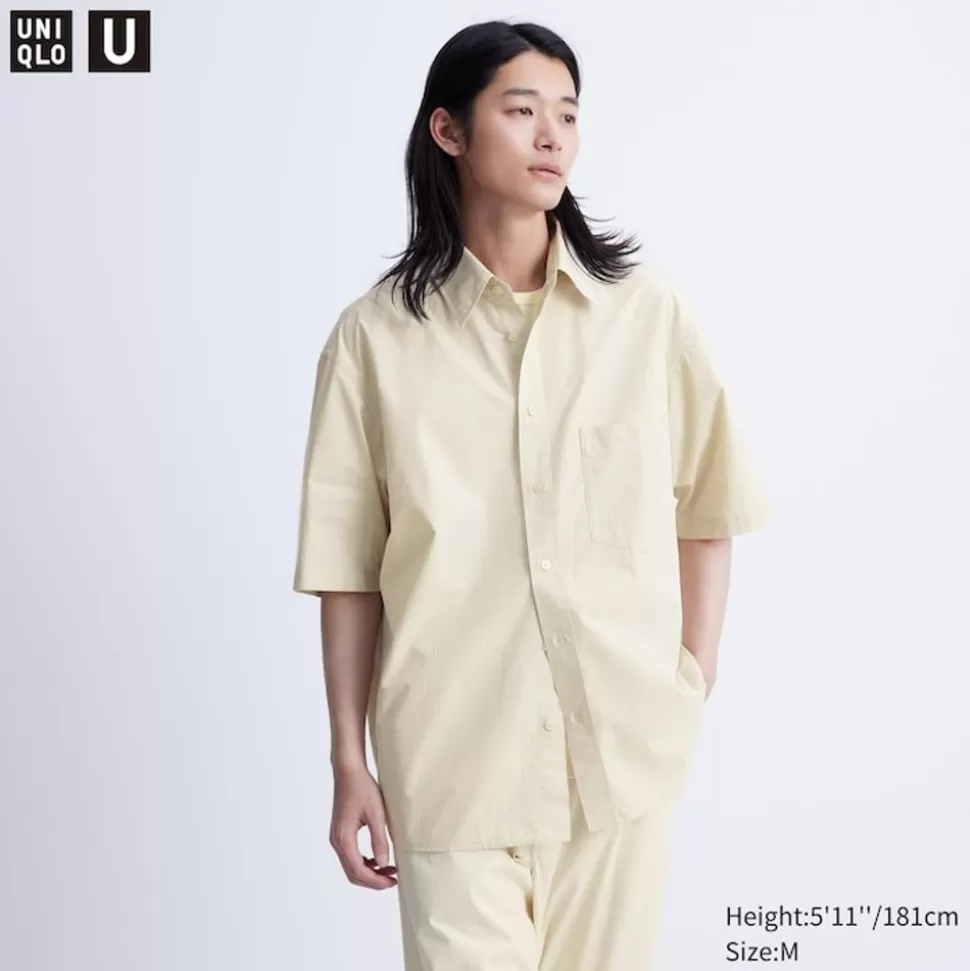 UNIQLO Hemden*Kariertes Oversized Halbarm Hemd
