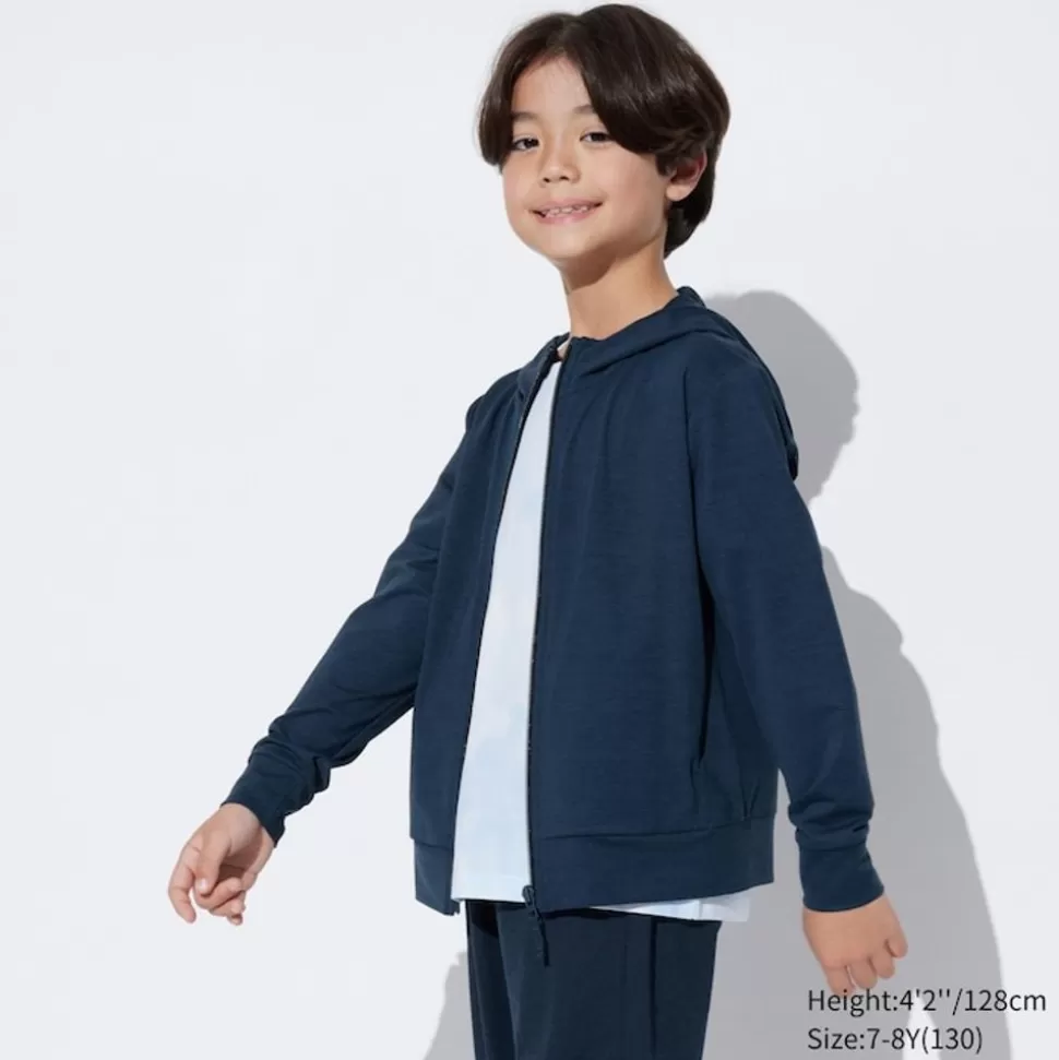 UNIQLO Sweatshirts*Kinder Airism Mesh Sweatjacke Mit Kapuze Und Uv-Schutz