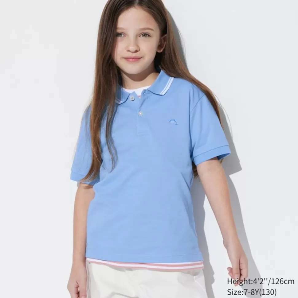 UNIQLO T-Shirts, Bh-Tops & Poloshirts*Kinder Besticktes Dry Pique Poloshirt