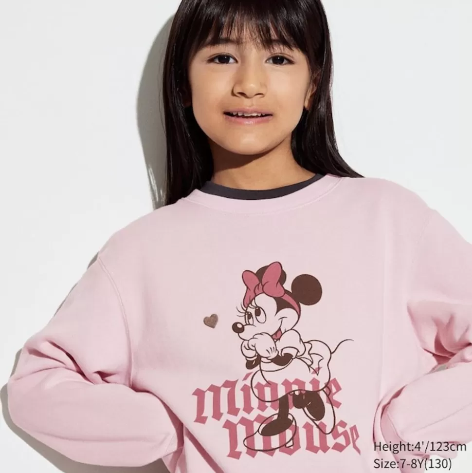 UNIQLO Sweatshirts*Kinder Disney Collection Ut Bedrucktes Sweatshirt Pink