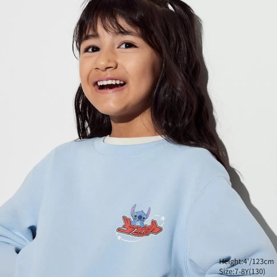 UNIQLO Sweatshirts*Kinder Disney Collection Ut Bedrucktes Sweatshirt Blau