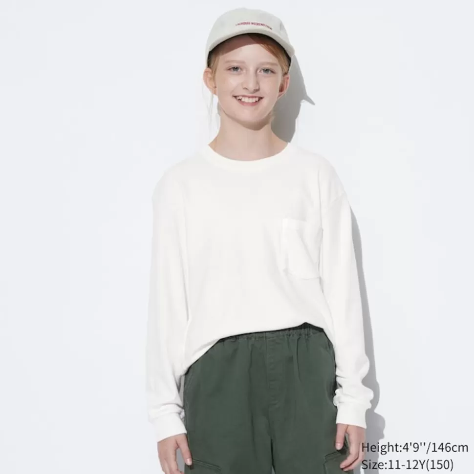 UNIQLO T-Shirts, Bh-Tops & Poloshirts*Kinder Geripptes Fleece Langarmshirt Mit Hohem Kragen