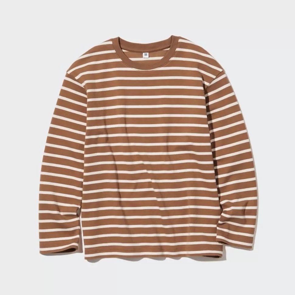 UNIQLO T-Shirts, Bh-Tops & Poloshirts*Kinder Gestreiftes Sanftes Langarmshirt