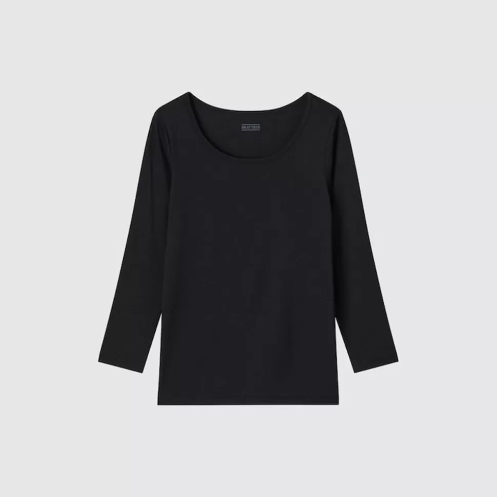 UNIQLO T-Shirts, Bh-Tops & Poloshirts*Kinder Heattech Thermo Langarmshirt Mit Weitem Rundhalsausschnitt