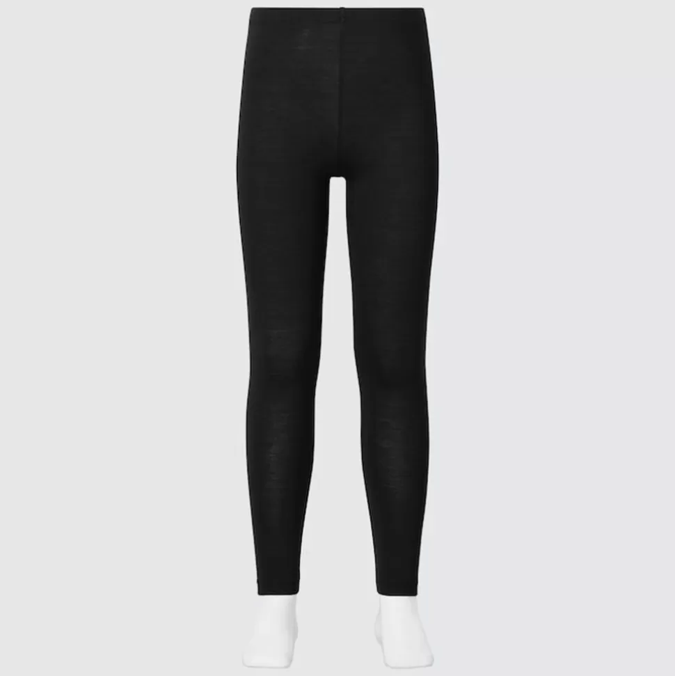 UNIQLO Hosen, Jogginghosen & Leggings*Kinder Heattech Thermo Leggings Schwarz