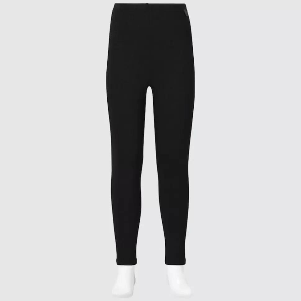 UNIQLO Hosen, Jogginghosen & Leggings*Kinder Heattech Ultra Warm Thermo Leggings Schwarz