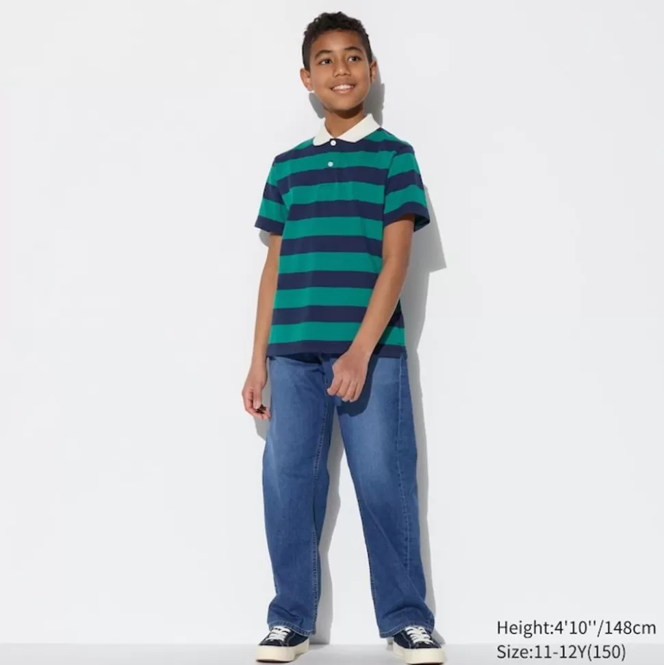 UNIQLO Hosen, Jogginghosen & Leggings*Kinder Jeans Mit Reisverschluss (Wide Fit) Blau