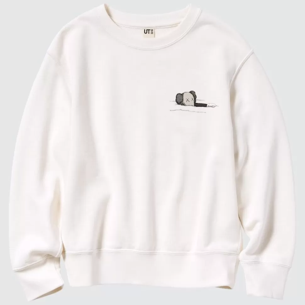 UNIQLO Sweatshirts*Kinder Kaws X Ut Bedrucktes Sweatshirt Grauweis