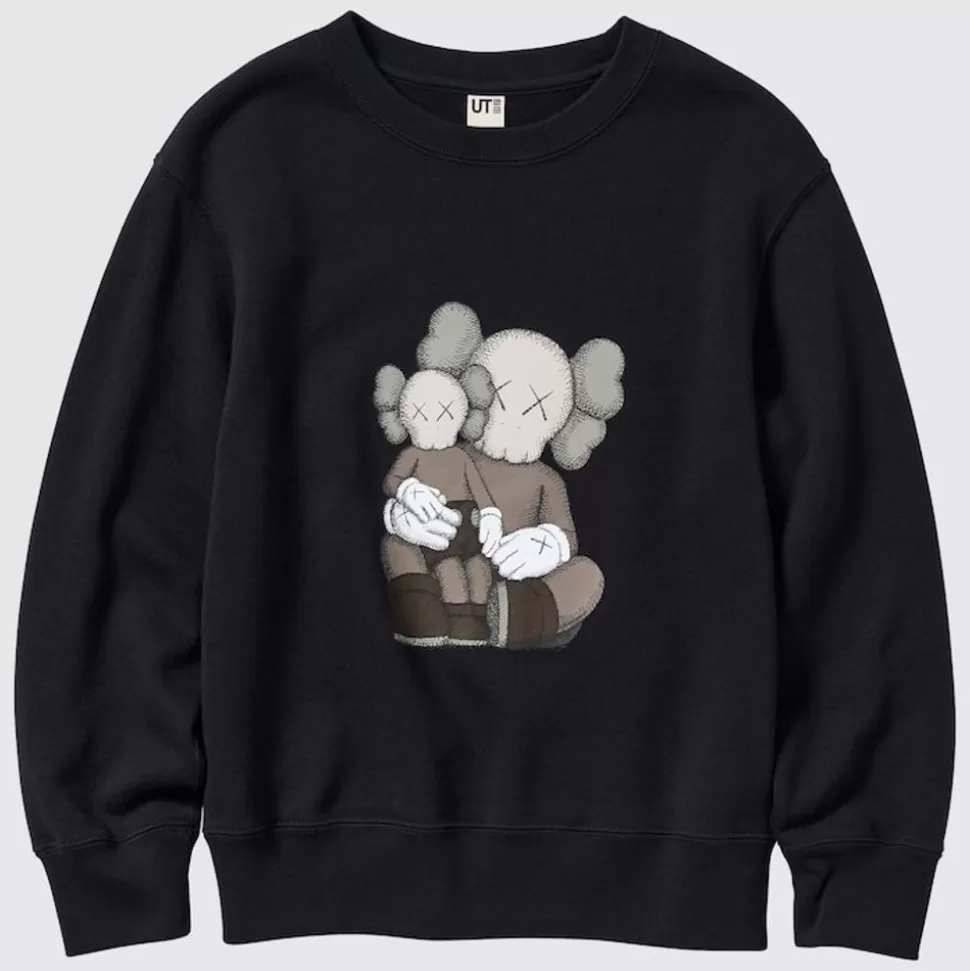 UNIQLO Sweatshirts*Kinder Kaws X Ut Bedrucktes Sweatshirt Schwarz