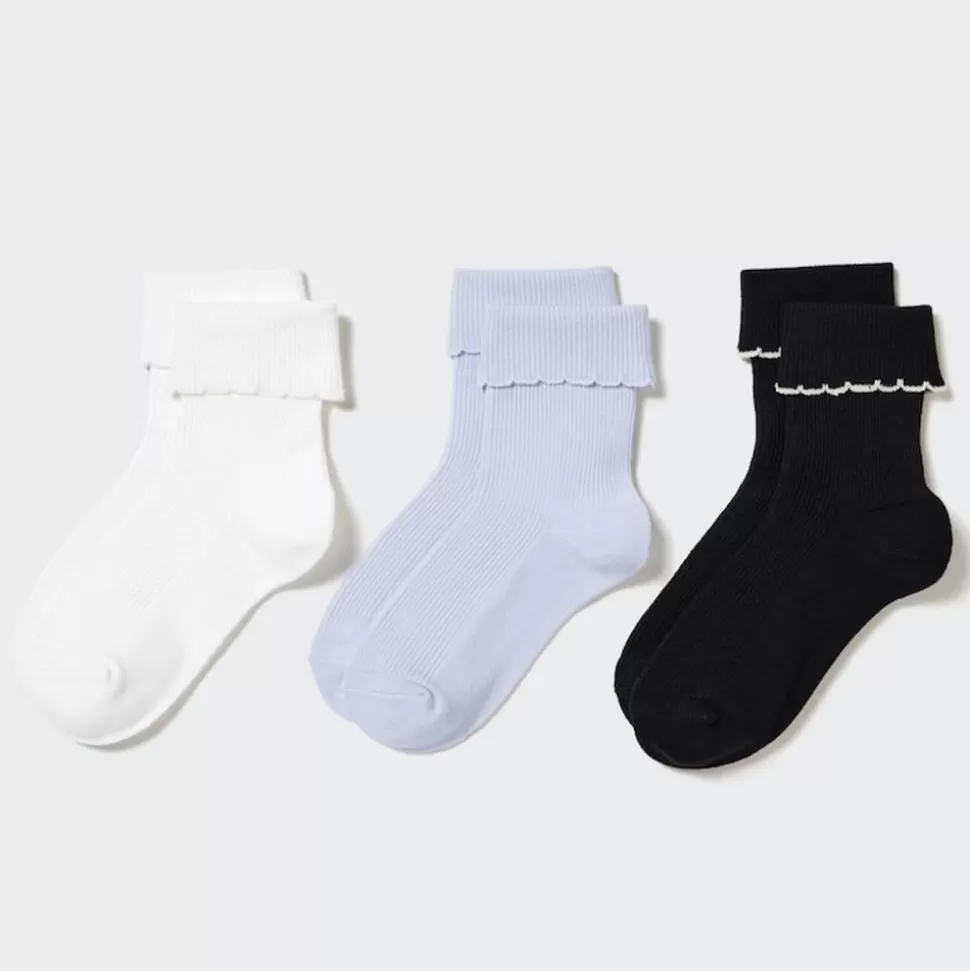 UNIQLO Socken, Strumpfhosen & Leggings*Kinder Socken (3 Paar) Weis