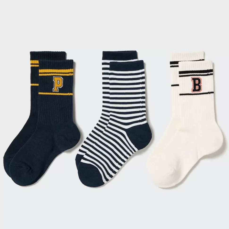 UNIQLO Socken, Strumpfhosen & Leggings*Kinder Socken Mit Logo (3Er-Set)