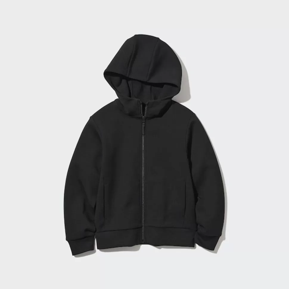 UNIQLO Sweatshirts*Kinder Ultra Stretch Dry Sweatjacke Mit Kapuze Schwarz