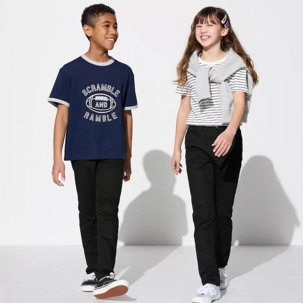 UNIQLO Hosen, Jogginghosen & Leggings*Kinder Ultra Stretch Soft Jeans Mit Reisverschluss Schwarz
