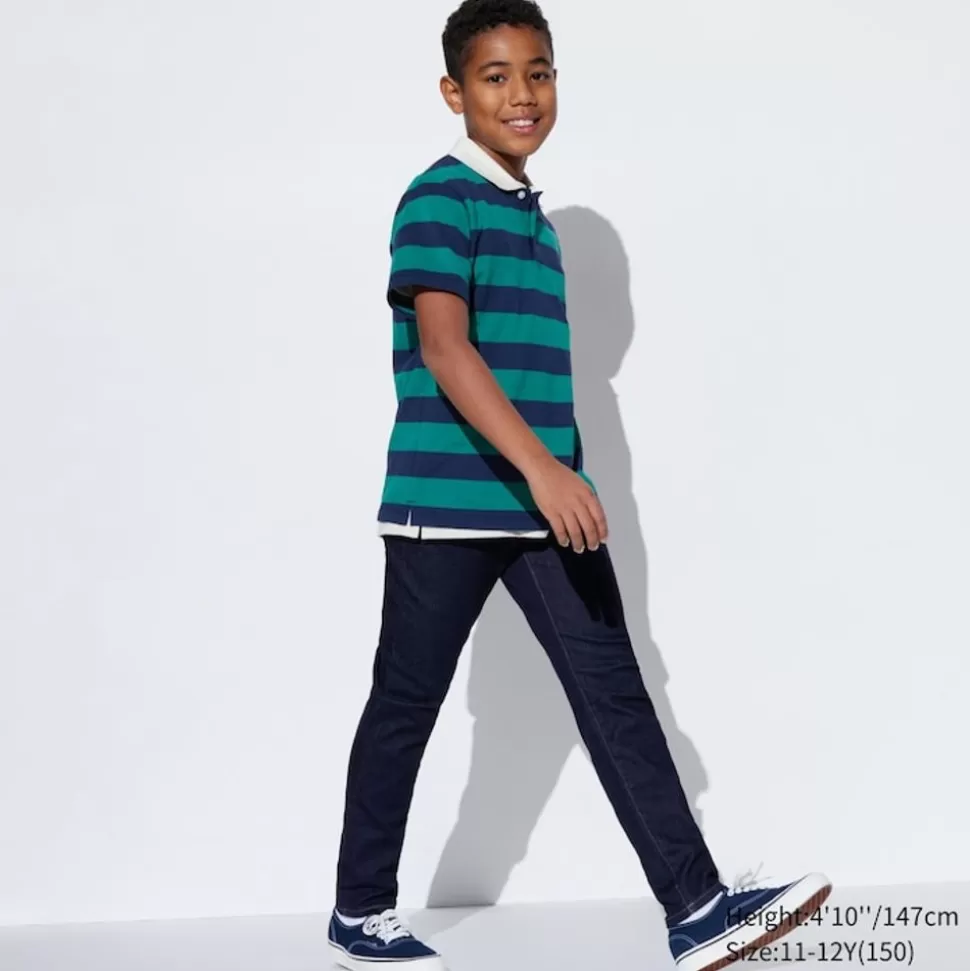 UNIQLO Jeans*Kinder Ultra Stretch Soft Jeans Mit Reisverschluss Blau
