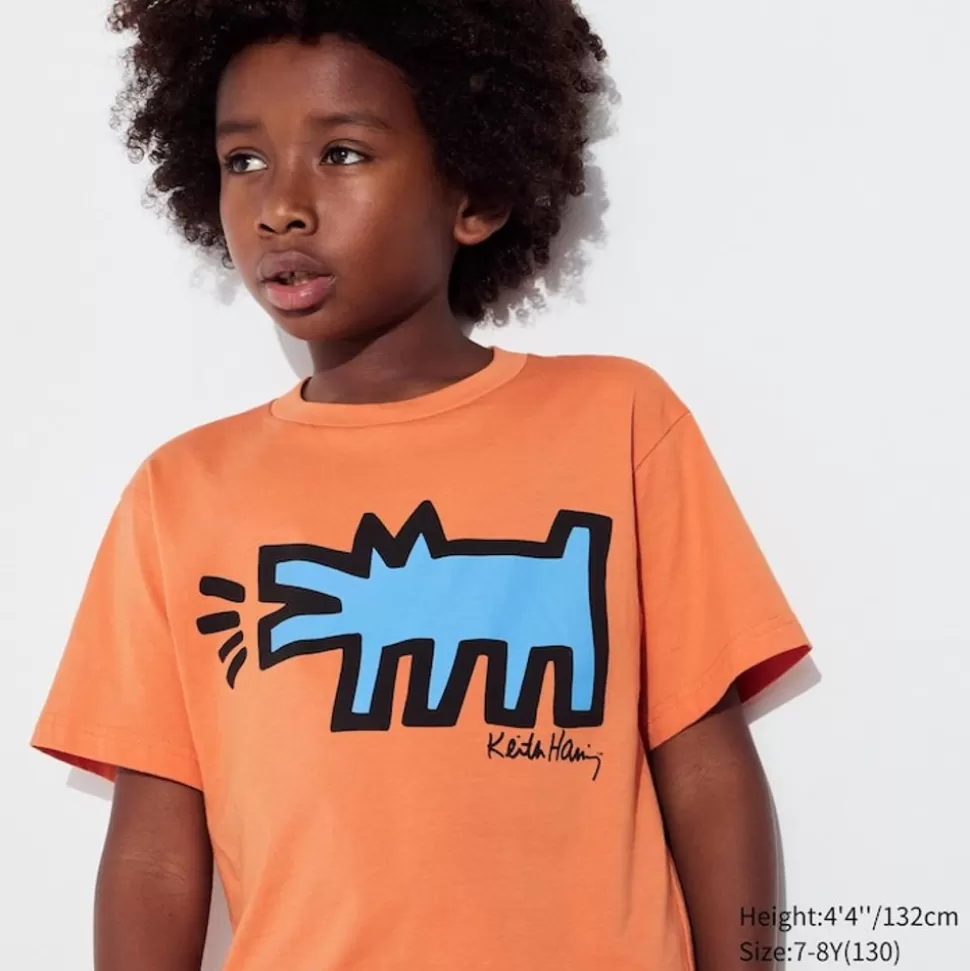 UNIQLO T-Shirts, Bh-Tops & Poloshirts*Kinder Ut Archive Ny Pop Art Ut Bedrucktes T-Shirt Orange