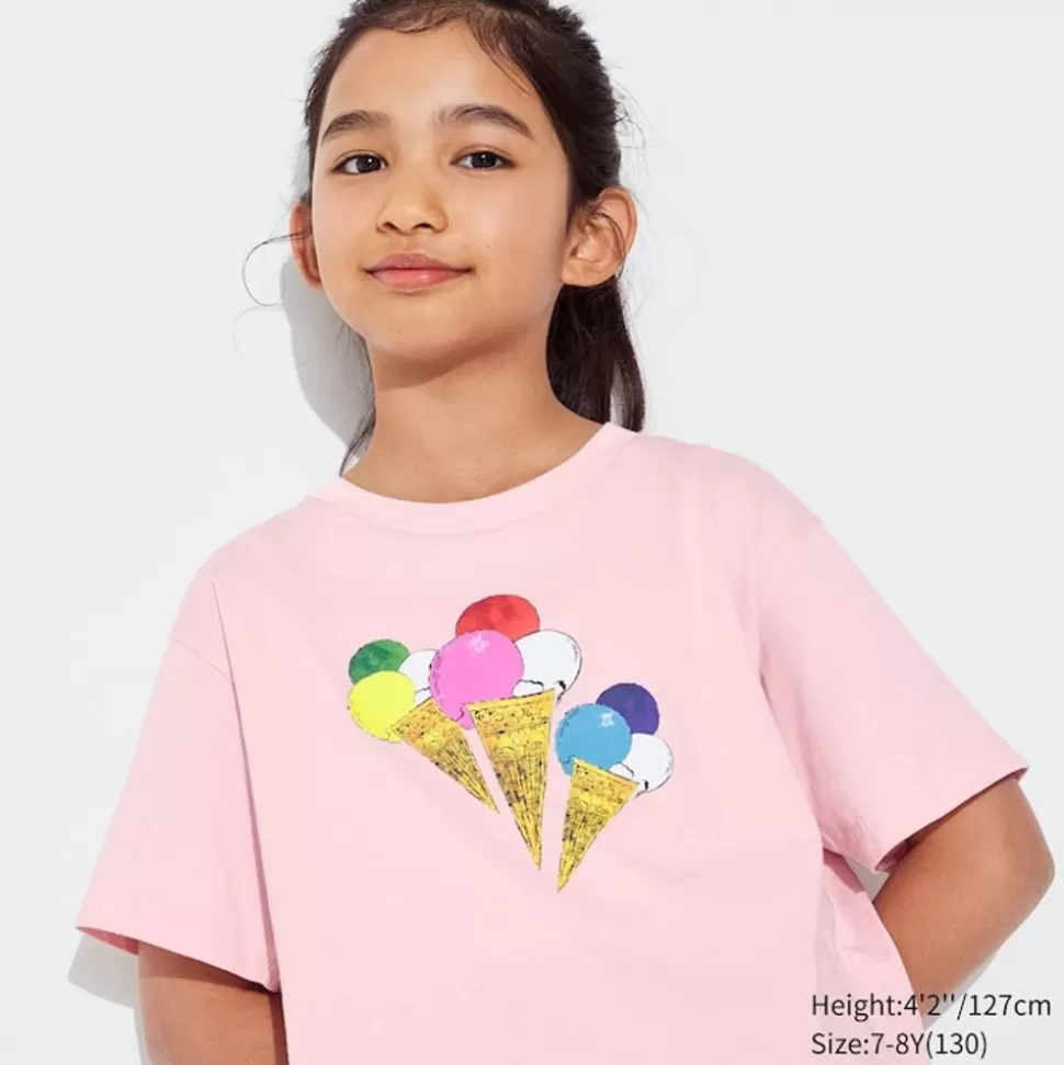 UNIQLO T-Shirts, Bh-Tops & Poloshirts*Kinder Ut Archive Ny Pop Art Ut Bedrucktes T-Shirt Pink