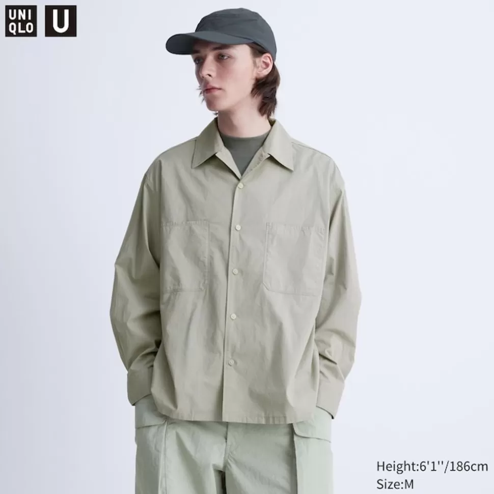 UNIQLO Hemden*Langarm Hemd Mit Offenem Kragen