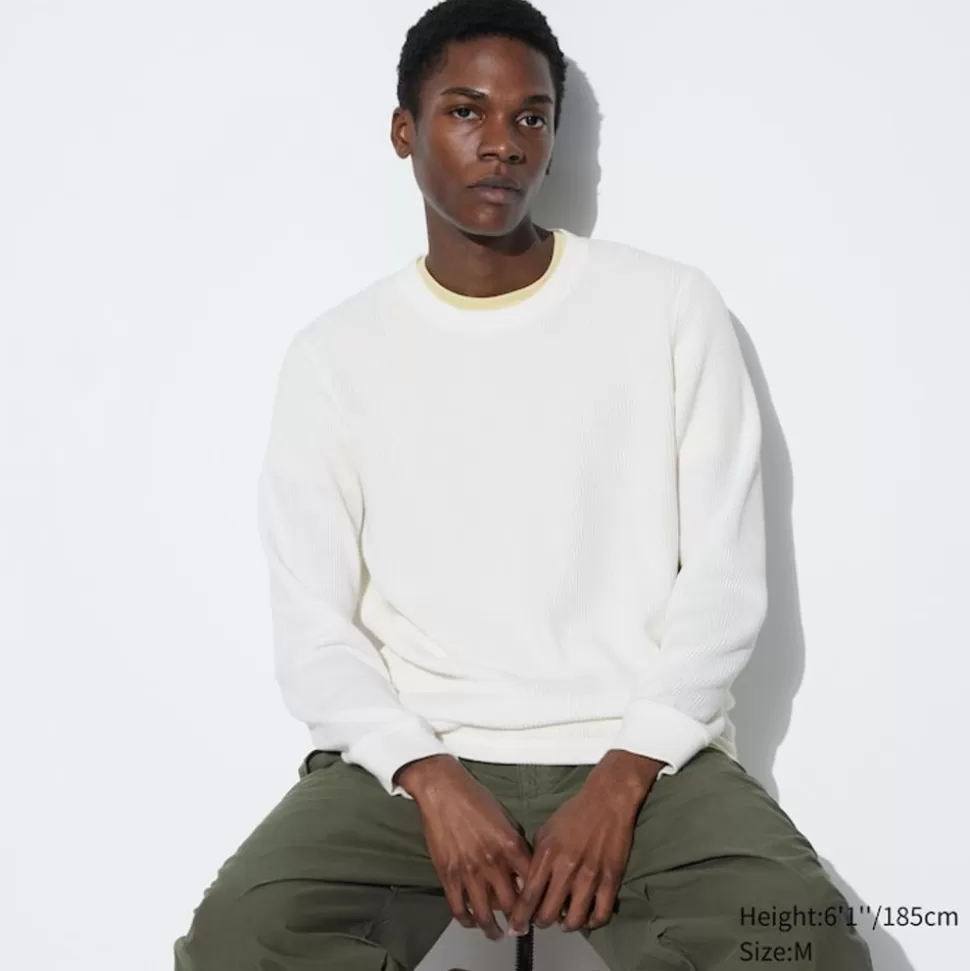 UNIQLO T-Shirts & Oberteile*Langarmshirt In Waffeloptik