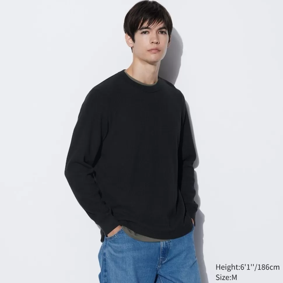 UNIQLO T-Shirts & Oberteile*Langarmshirt In Waffeloptik