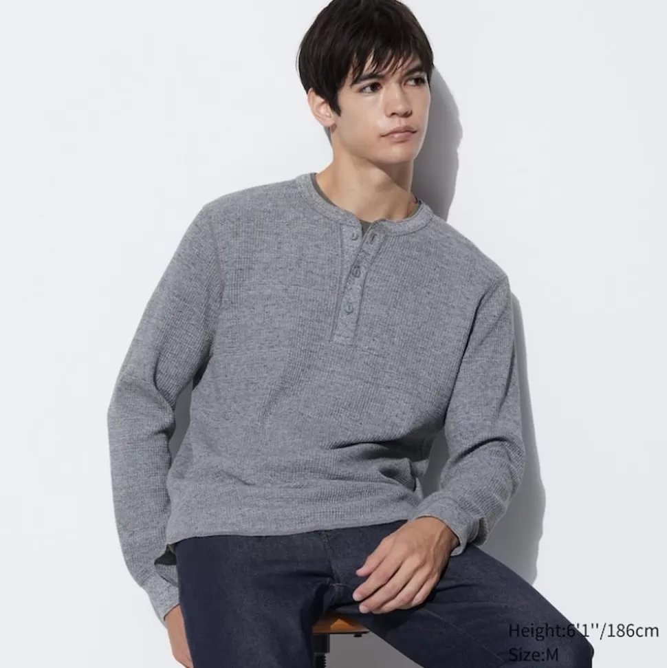 UNIQLO T-Shirts & Oberteile*Langarmshirt (Waffeloptik)