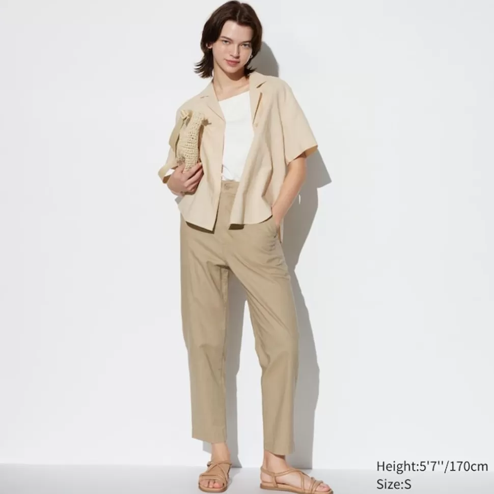 UNIQLO Hosen, Leggings & Jogginghosen*Leinen Baumwolle Hose (Tapered Fit)