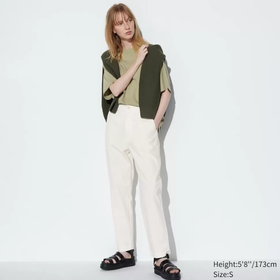 UNIQLO Hosen, Leggings & Jogginghosen*Leinen Baumwolle Hose (Tapered Fit, Lang)