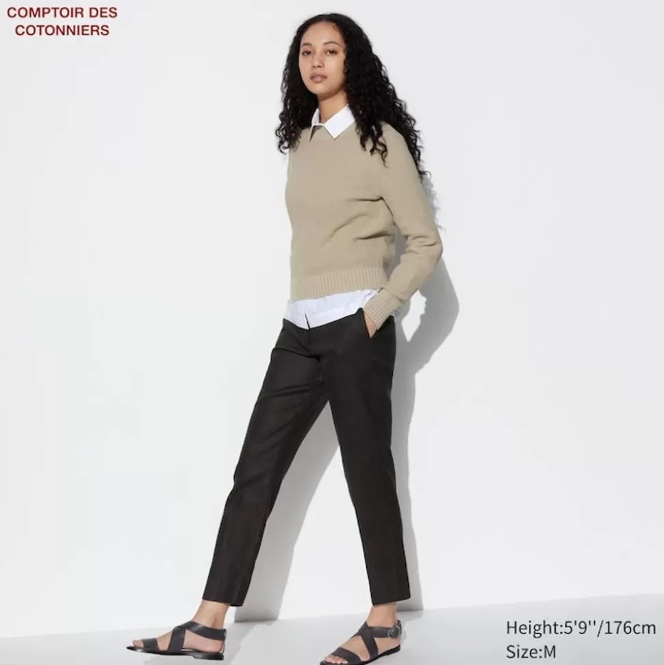 UNIQLO Hosen, Leggings & Jogginghosen*Leinen Hose In 7/8-Lange (Tapered Fit)