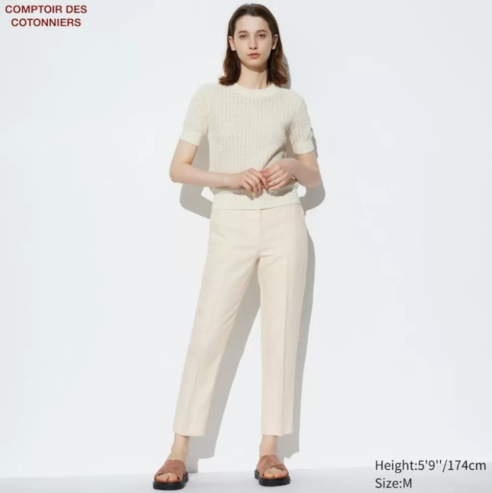 UNIQLO Hosen, Leggings & Jogginghosen*Leinen Hose In 7/8-Lange (Tapered Fit)